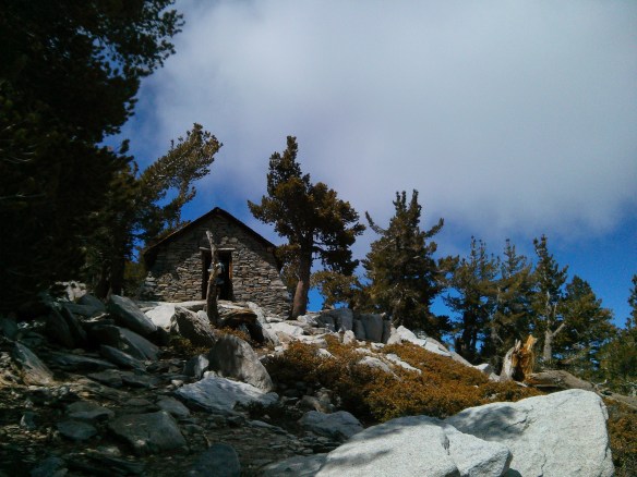 Emergency storm shelter near the top of the peak. 