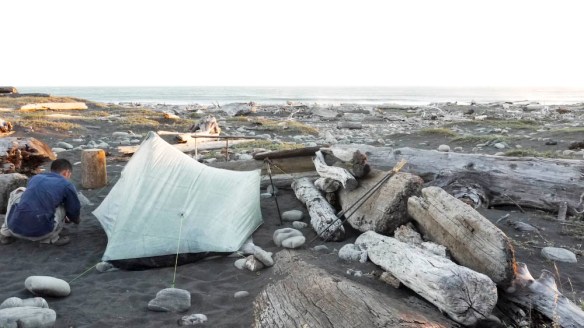 Camping at Spanish Flats, it was windy that night!